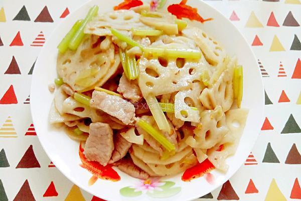 藕片炒肉的做法图解13