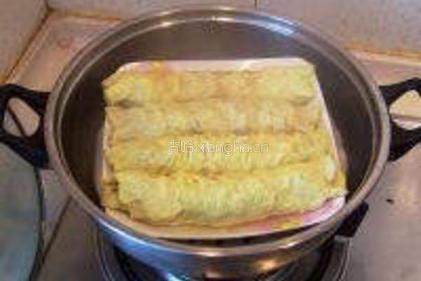 鲜肉蛋卷的做法图解8
