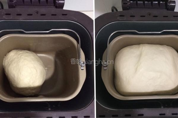红豆奶香小餐包（面包机揉面版）的做法图解3