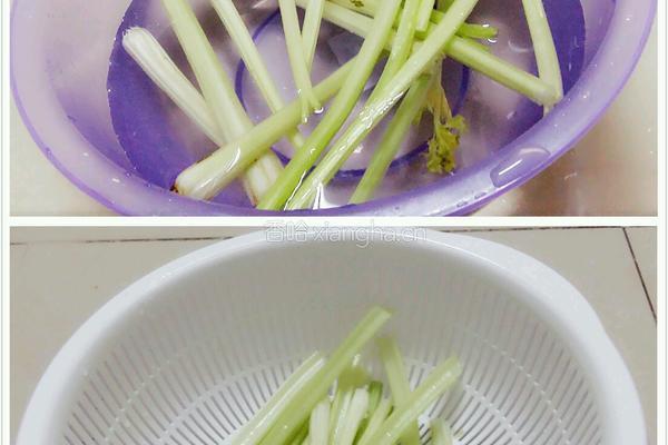 黑木耳芹菜炒腐竹的做法图解4