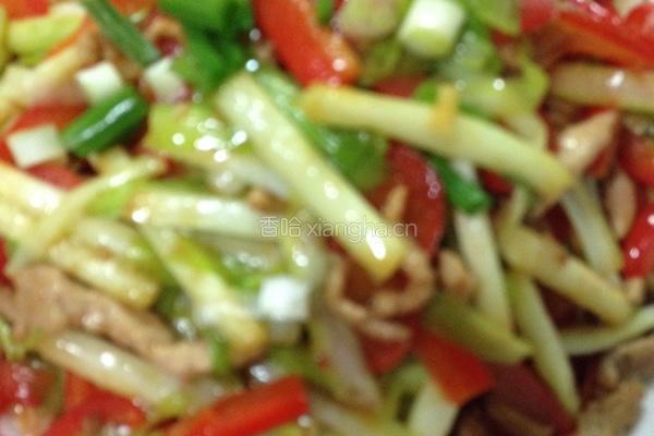红椒韭黄肉丝的做法图解7