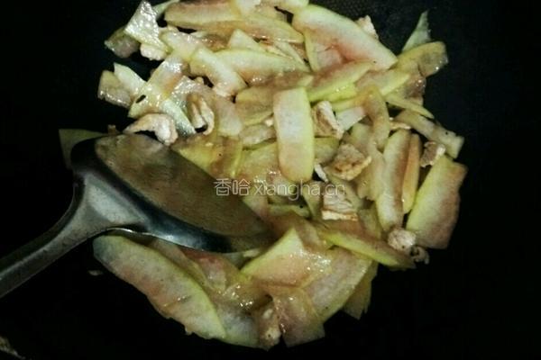 西瓜皮炒肉的做法图解4