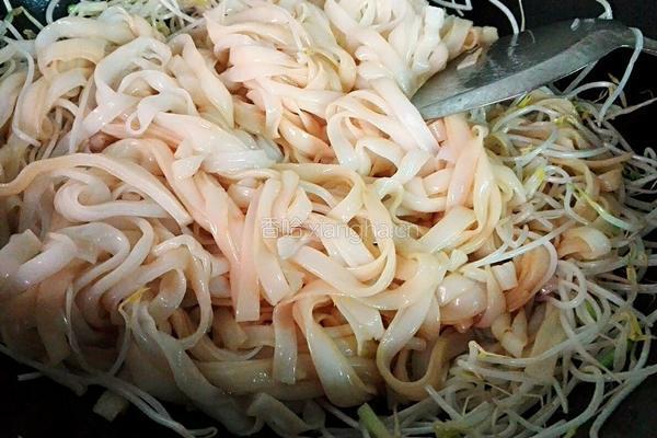 豆芽炒河粉的做法图解6
