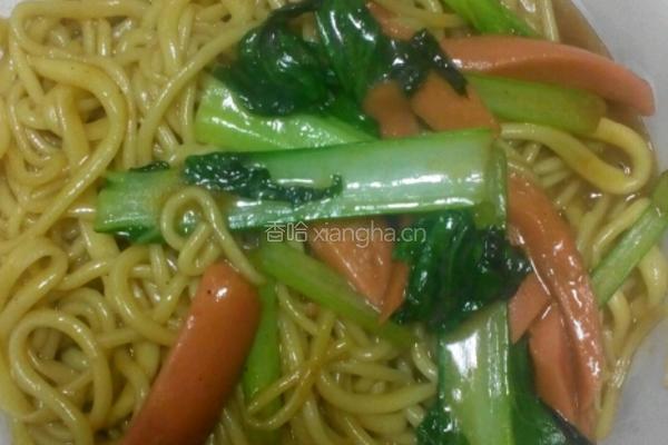 兰州青菜火腿炒面
