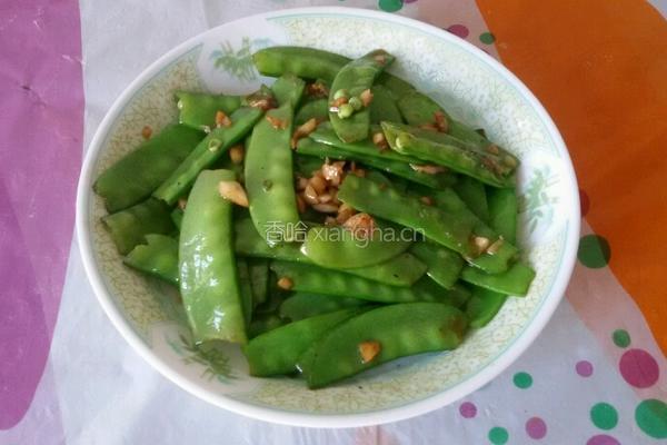 蒜香荷兰豆的做法图解6