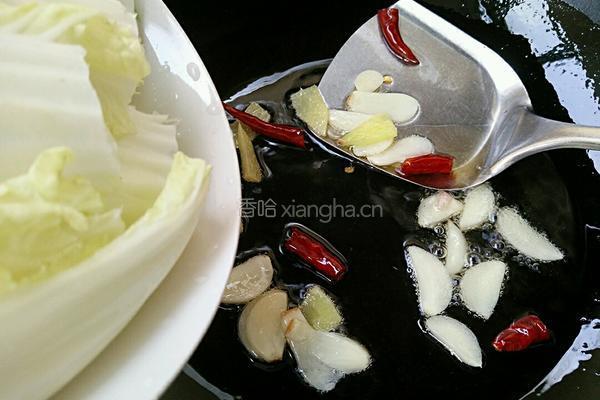 醋溜娃娃菜的做法图解4