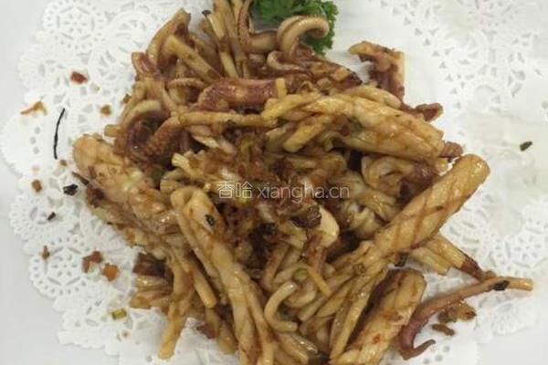 紫菜酱爆尤鱼的做法图解7