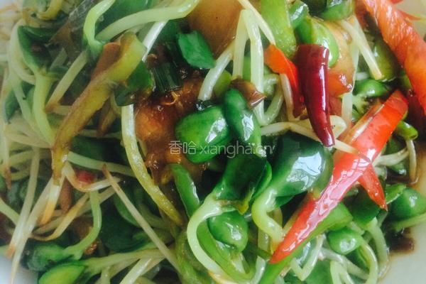 豆苗炒肉的做法图解7