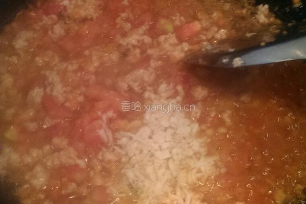 瘦肉虾仁西红柿拌面酱的做法图解7