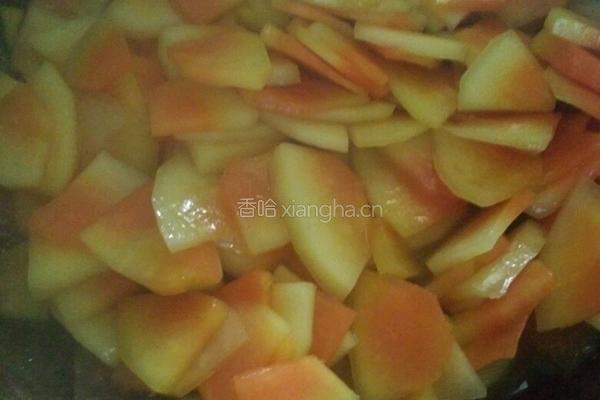 清炒木瓜的做法图解3