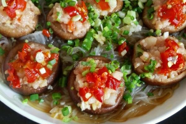 粉丝蒸剁椒香菇盒子的做法图解8