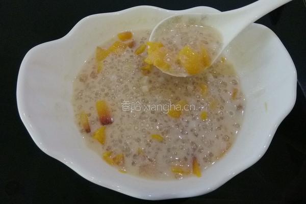 黄桃椰奶西米露的做法图解6