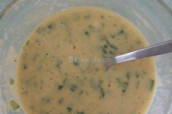 香菜鸡蛋饼的做法图解3