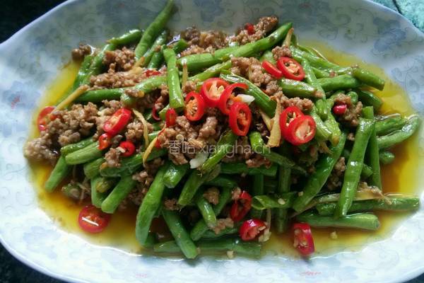 肉沫焖豇豆的做法图解5