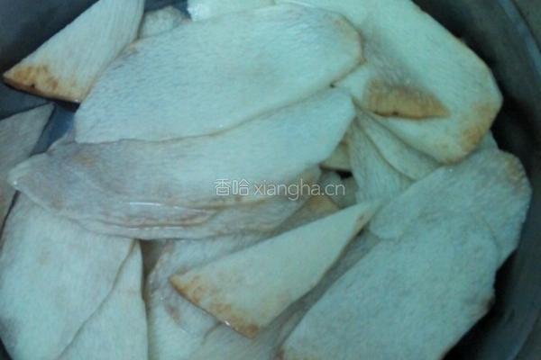 荷兰豆山药炒猪心的做法图解3