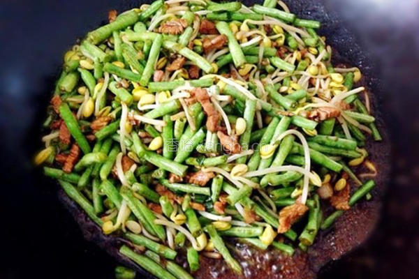 豆角蒸面的做法图解5