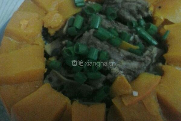 南瓜蒸排骨的做法图解4