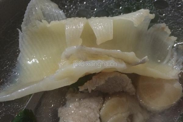 鱼翅元贝瘦肉养心安神汤的做法图解4
