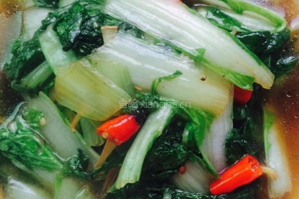 小米椒炒白菜苗的做法图解5