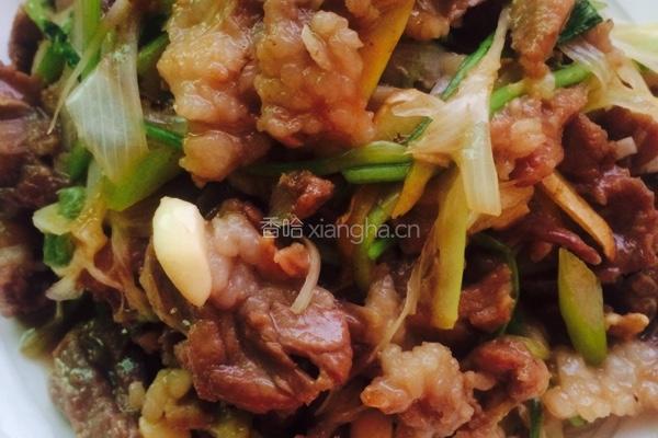 葱爆羊肉的做法图解7