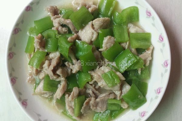农家小炒肉（青辣椒炒肉）的做法图解4