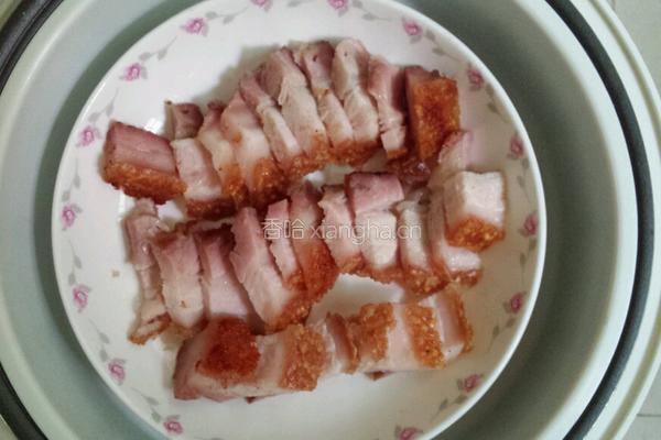 清蒸葱香肉的做法图解2