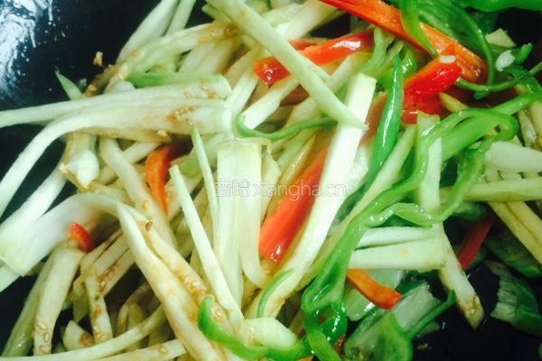 家常炒茄丝的做法图解4