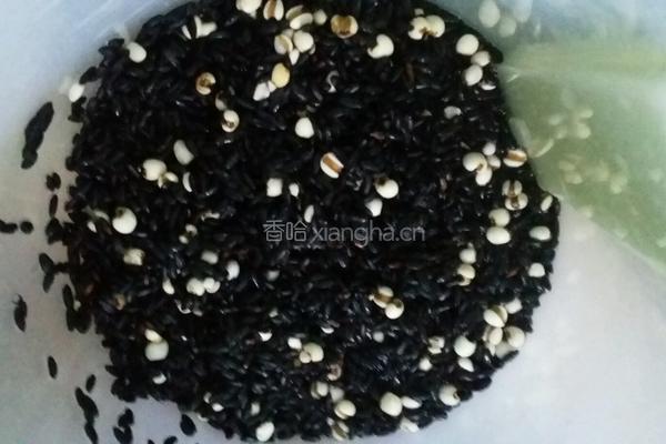黑米薏仁豆浆的做法图解1