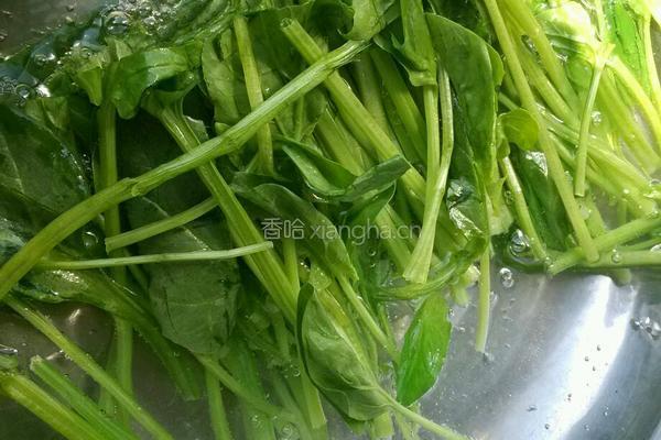 胡油菠菜炒蛋的做法图解3