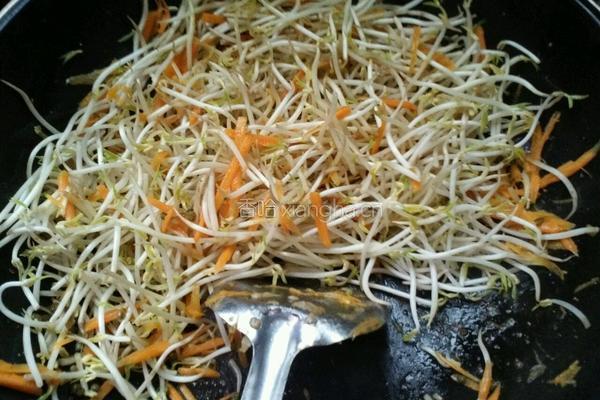 豆芽炒胡萝卜丝儿的做法图解5