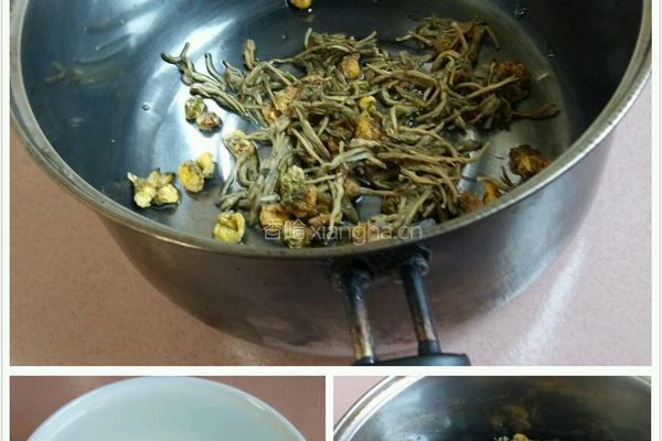 金银花菊花茶的做法图解3