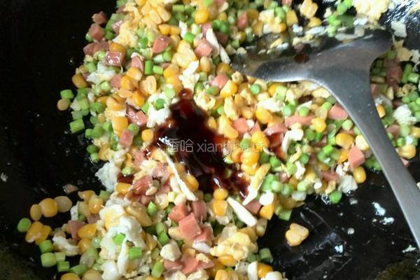 培根蛋炒饭的做法图解4