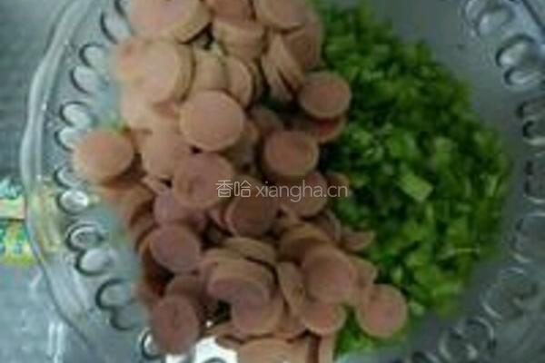腊肠面饼的做法图解2