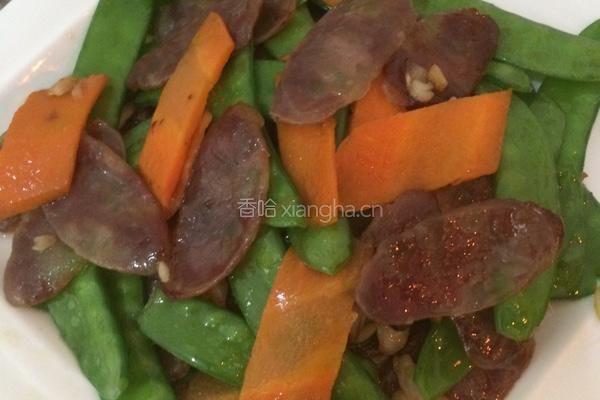 荷兰豆炒腊肠的做法图解7