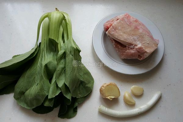 青菜肉末的做法图解1