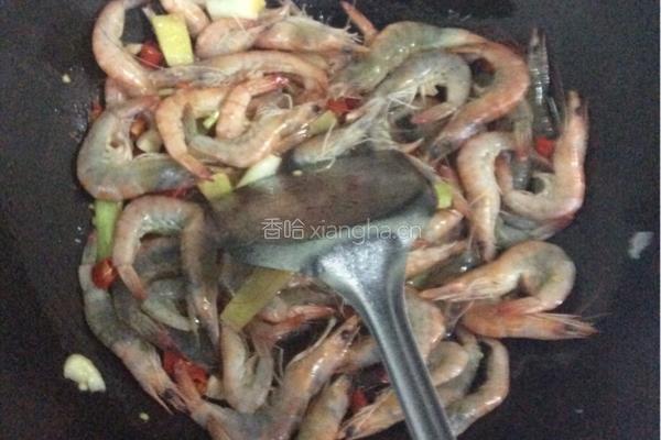 香葱炒虾的做法图解4