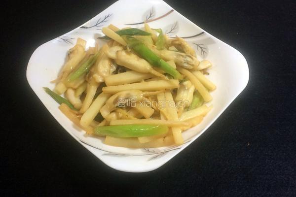 酸笋炒海蛏的做法图解8