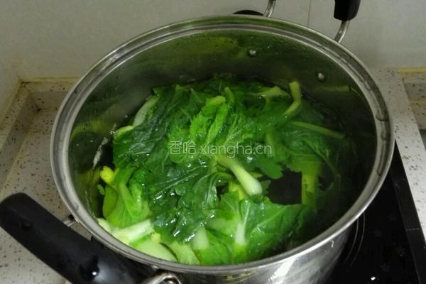 清水煮小白菜的做法图解2