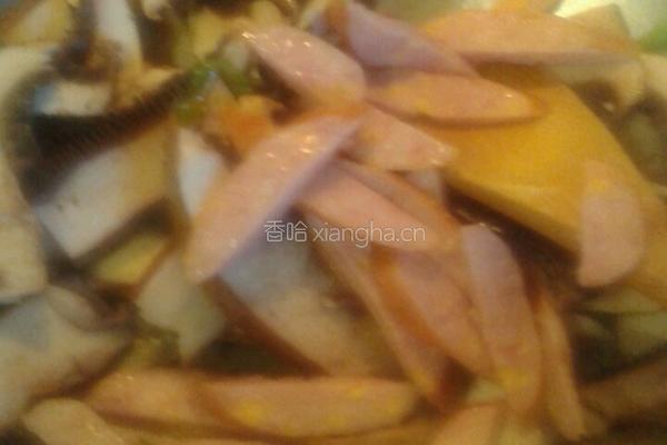 蘑菇香肠豆腐的做法图解6
