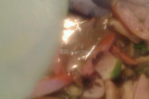 蘑菇香肠豆腐的做法图解7