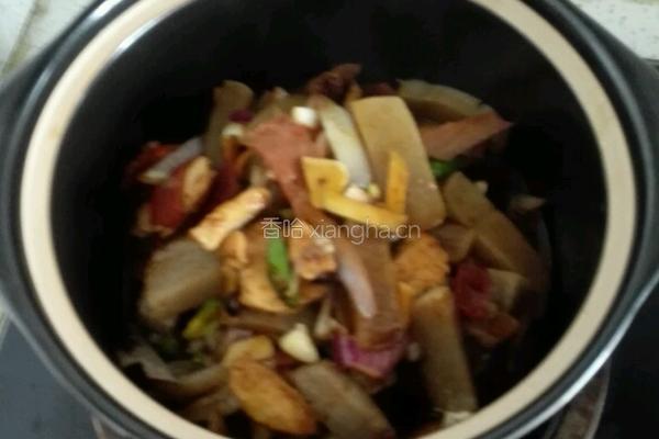 茶树菇魔芋鸡肉煲的做法图解5