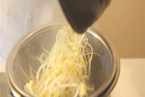 黄豆芽炒粉条的做法图解2