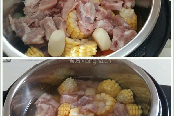 玉米胡萝卜马蹄排骨汤的做法图解7