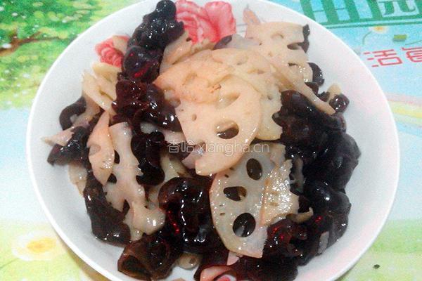 木耳莲藕炒肉片的做法图解7