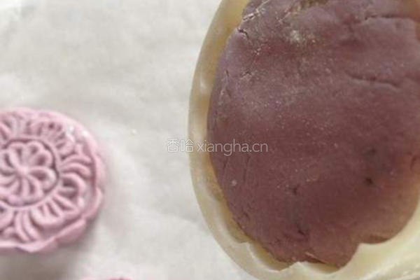 紫薯南瓜饼#紫薯南瓜冰皮月饼#的做法图解7