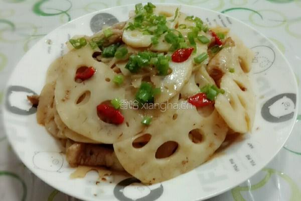 莲藕炒肉的做法图解6