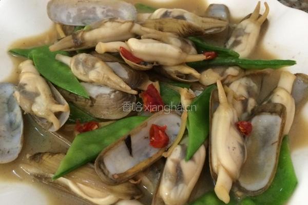 炒蛏子的做法图解6