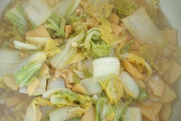 娃娃菜炖粉条的做法图解8