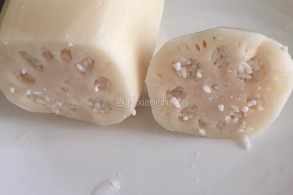 莲藕装糯米的做法图解3