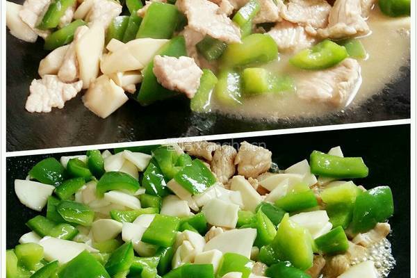 甜椒杏鲍菇肉片的做法图解9